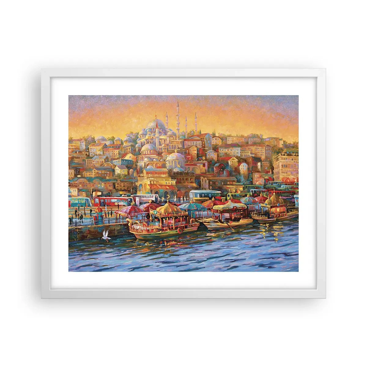 Affisch i vit ram - Istanbul-berättelse - 50x40 cm