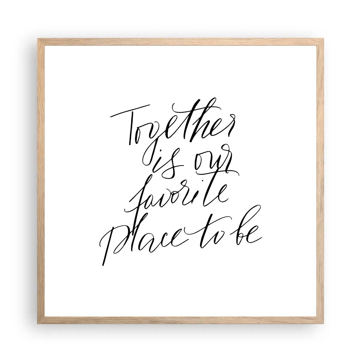 Affisch i ram av ljusek - Känner du också det? - 60x60 cm