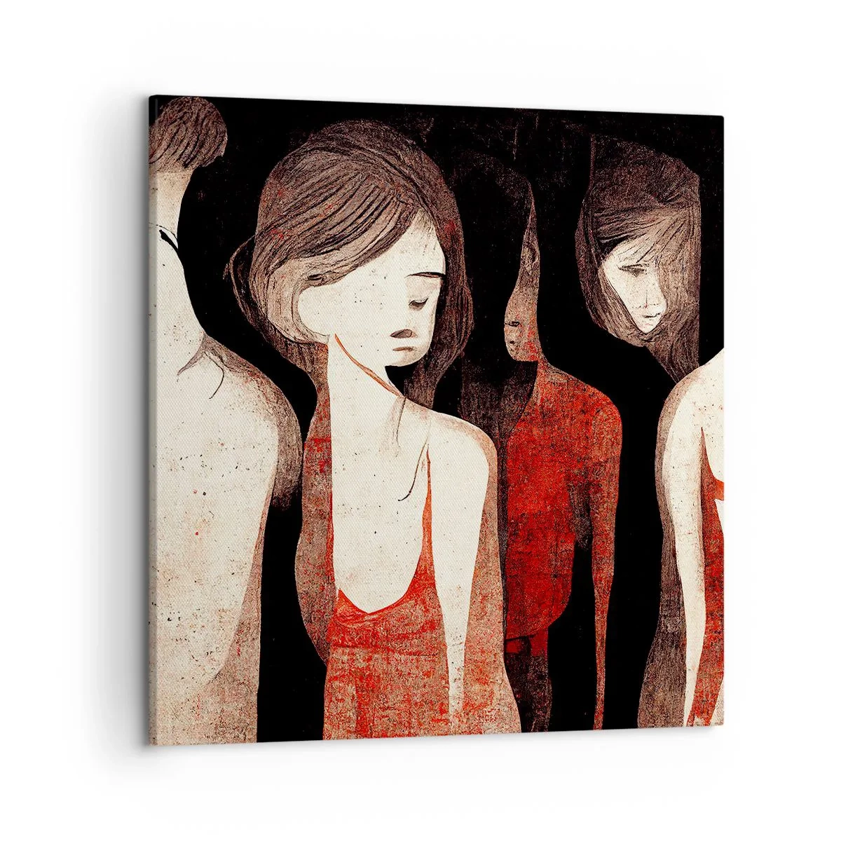 Canvastavla - Bild på duk - Madonnor av mörker - 50x50 cm