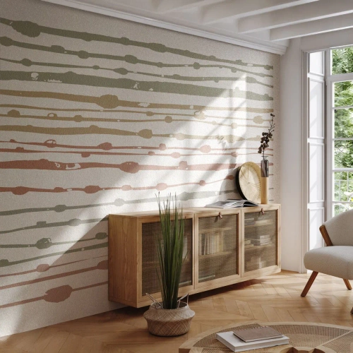 Självhäftande Fototapet Deluxe Sticker - Musikalisk färgnotation - Minimalism, Pastell, Bit - 150x105 cm