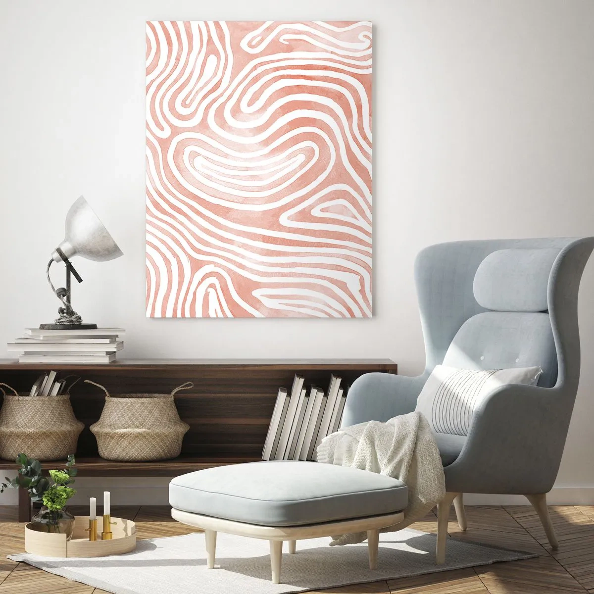 Glastavla - Bild på glas - I en labyrint av koraller - 50x70 cm