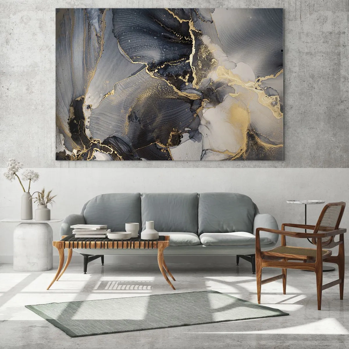 Glastavla - Bild på glas - En stens liv - 140x50 cm