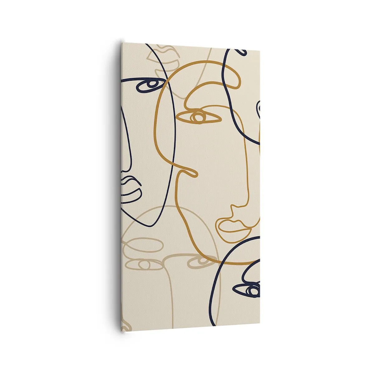 Canvastavla - Bild på duk - Mångfaldigad porträtt - 65x120 cm