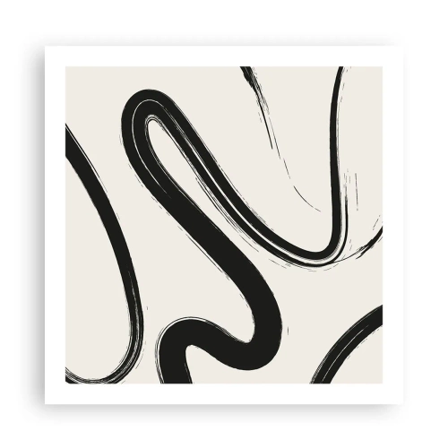 Affisch - Svart och vit elegans - 60x60 cm