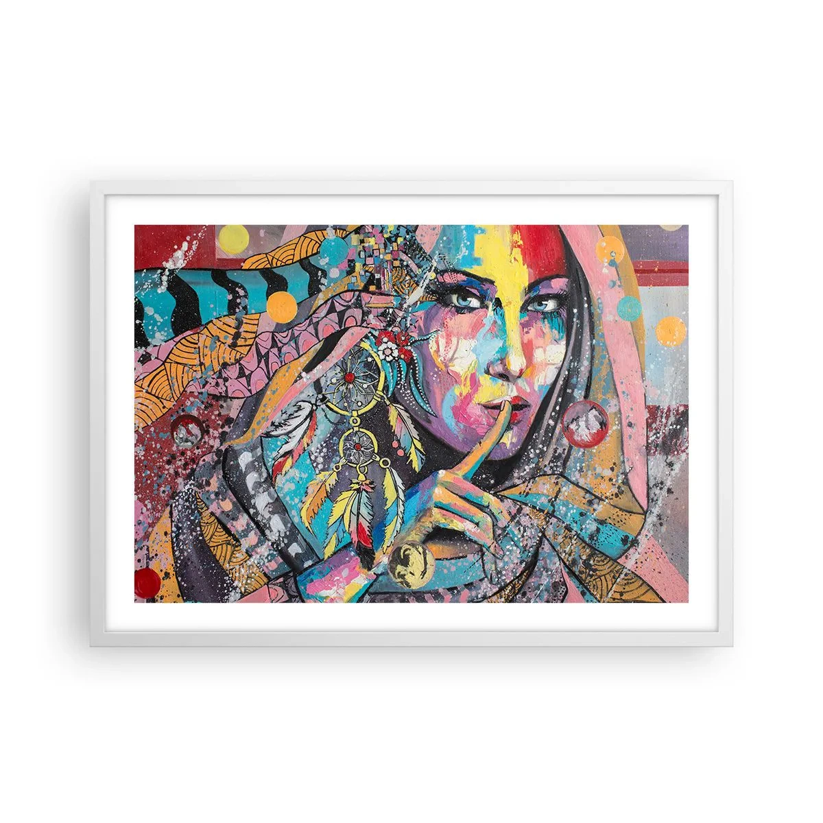 Affisch i vit ram - Var tyst tills du förstår - 70x50 cm