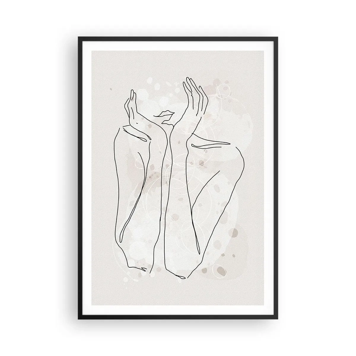 Affisch i svart ram - Drömstund - 70x100 cm