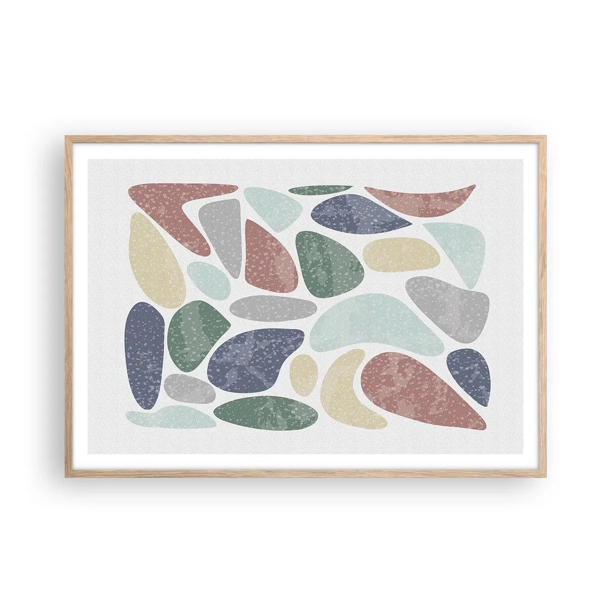 Affisch i ram av ljusek - Mosaik av pulveriserade färger - 100x70 cm