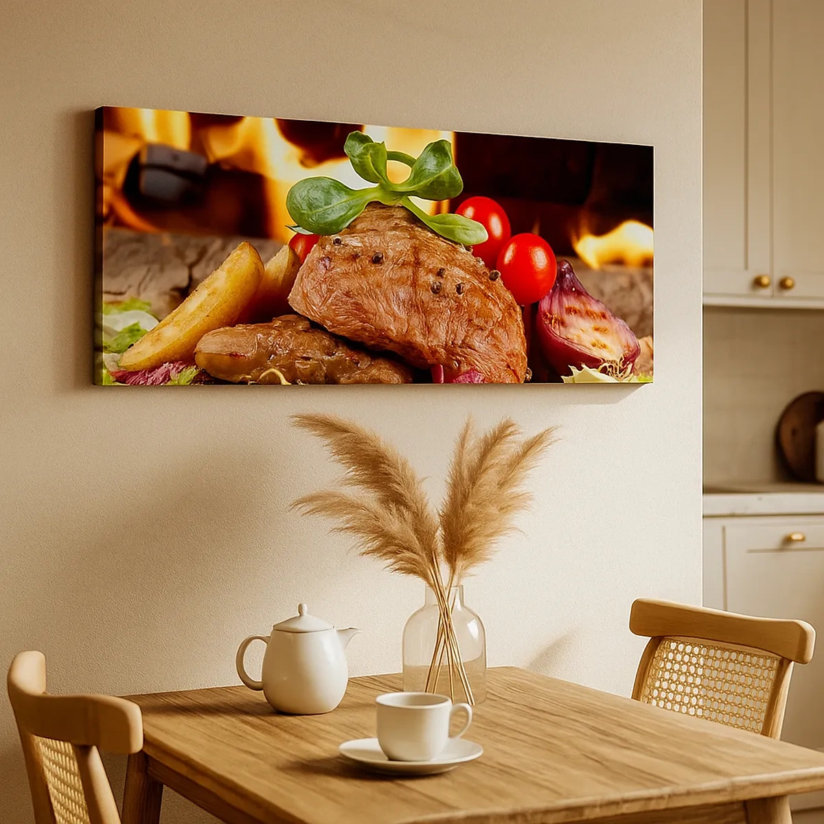 Canvastavla - Bild på duk - Framtrollad med glöd - 30x30 cm