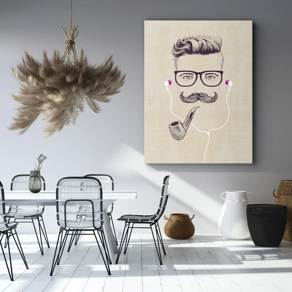 Canvastavla - Bild på duk - Riktig man? - 55x100 cm