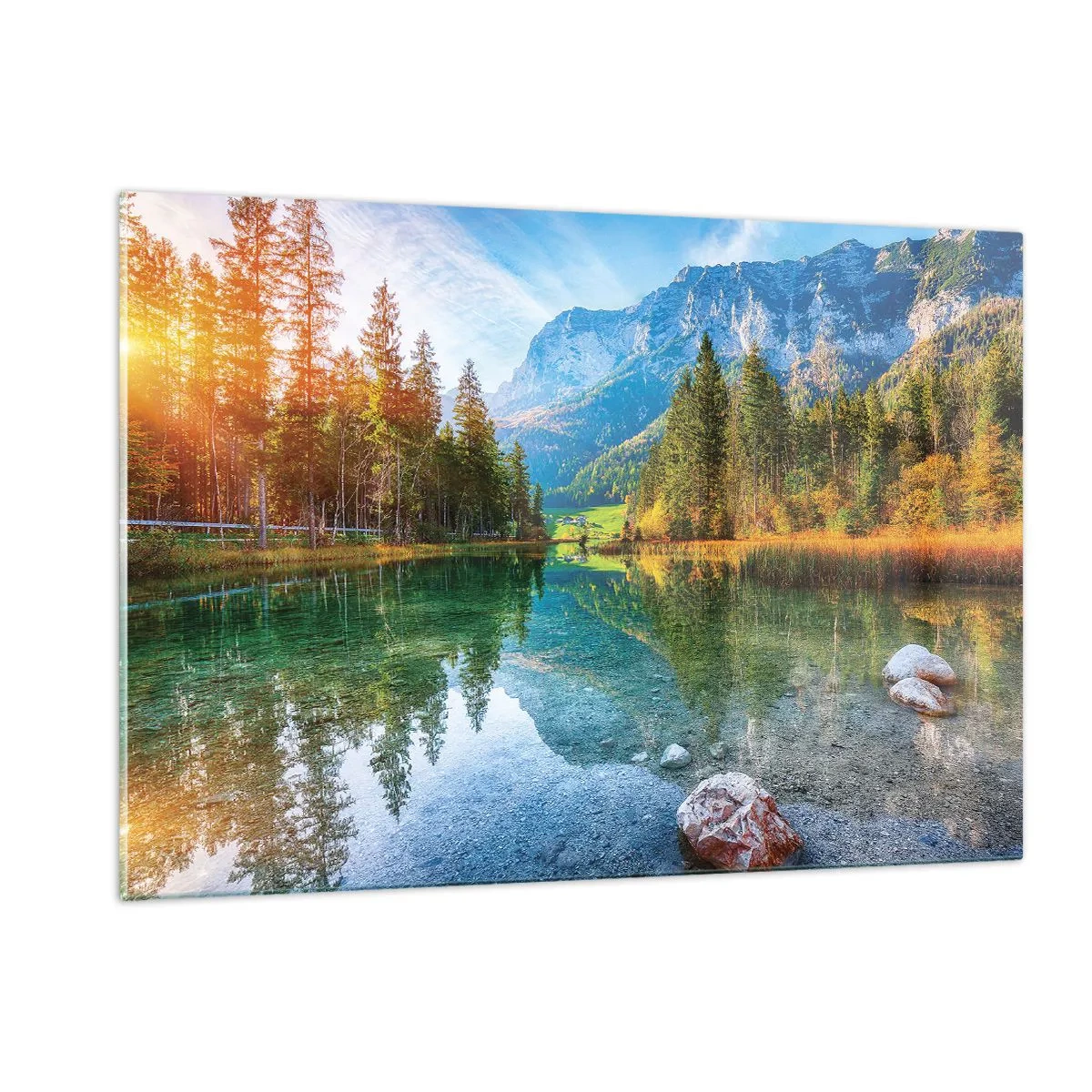 Glastavla - Bild på glas - Höstens mildhet - 120x80 cm