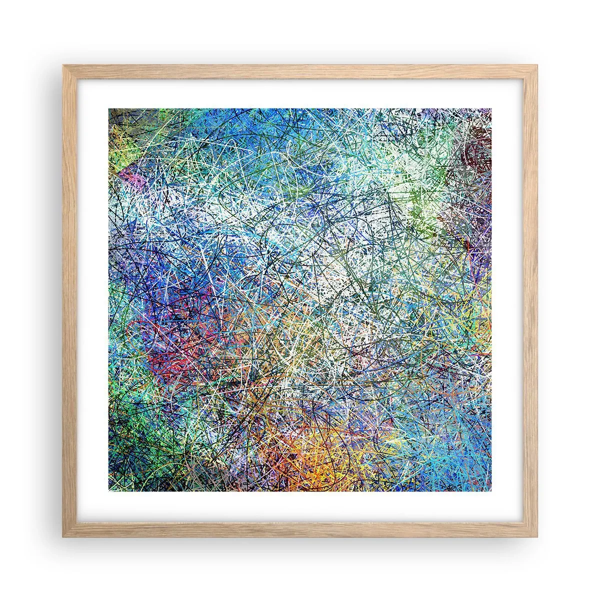 Affisch i ram av ljusek - Det är inte så enkelt - 50x50 cm