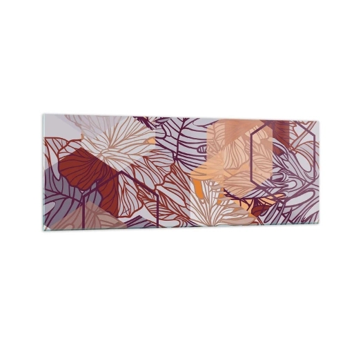 Glastavla - Bild på glas - Ett möjligt förhållande mellan geometrin och naturen - 140x50 cm