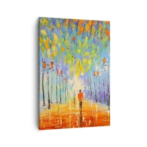 Canvastavla - Bild på duk - Regnets nattvisa - 50x70 cm