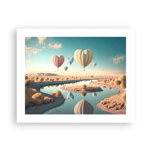 Affisch - Kärleken låter dig sväva - 50x40 cm