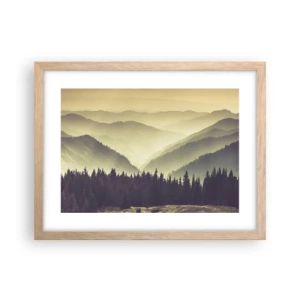 Affisch i ram av ljusek - Bortom bergen... - 40x30 cm