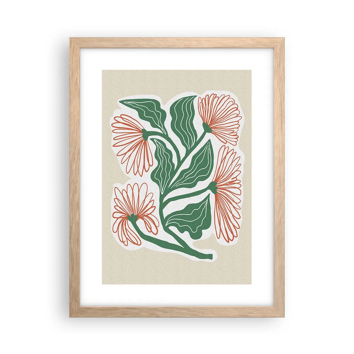 Affisch i ram av ljusek - Folkligt och modernt - 30x40 cm