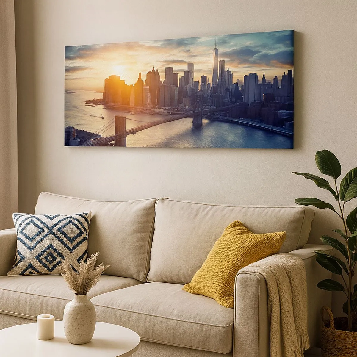 Canvastavla - Bild på duk - Västkulturens monument - 100x40 cm