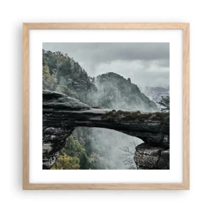 Affisch i ram av ljusek - Äventyret är på väg att börja - 40x40 cm