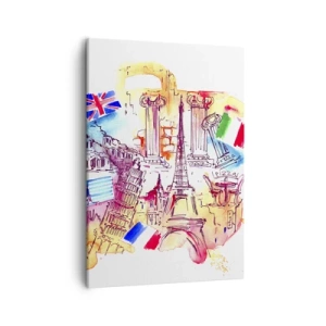 Canvastavla - Bild på duk - Europeisk turné - 50x70 cm