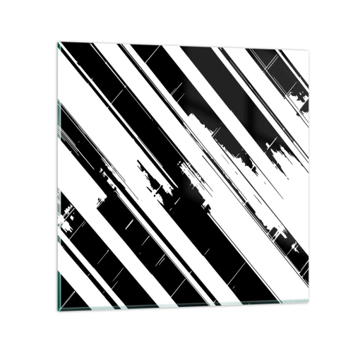 Glastavla - Bild på glas - Intensiv och dynamisk komposition - 30x30 cm