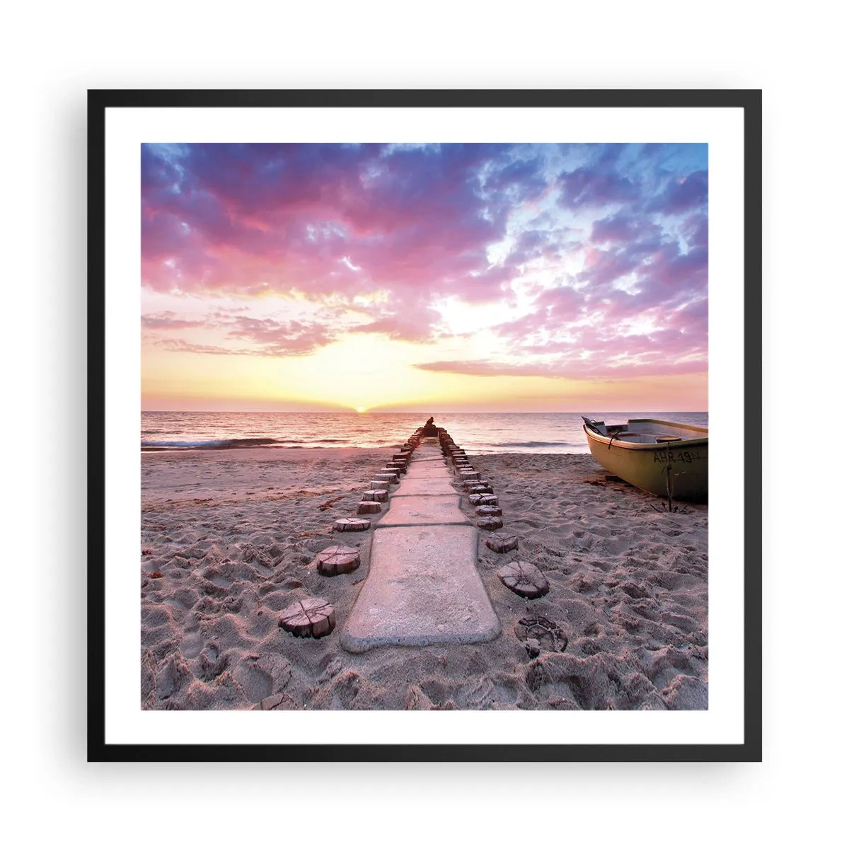 Affisch i svart ram - En stund av djup upplevelse - 60x60 cm