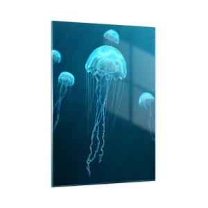 Glastavla - Bild på glas - Havets dans - 50x70 cm