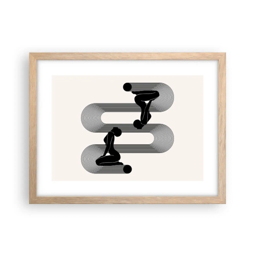 Affisch i ram av ljusek - Sensuell symmetri - 40x30 cm