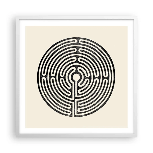 Affisch i vit ram - Mystisk ordning - 60x60 cm