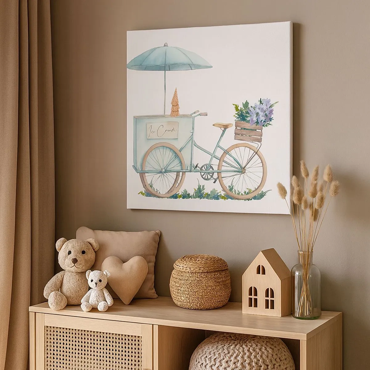 Canvastavla - Bild på duk - Sött minne av sommaren - 30x30 cm