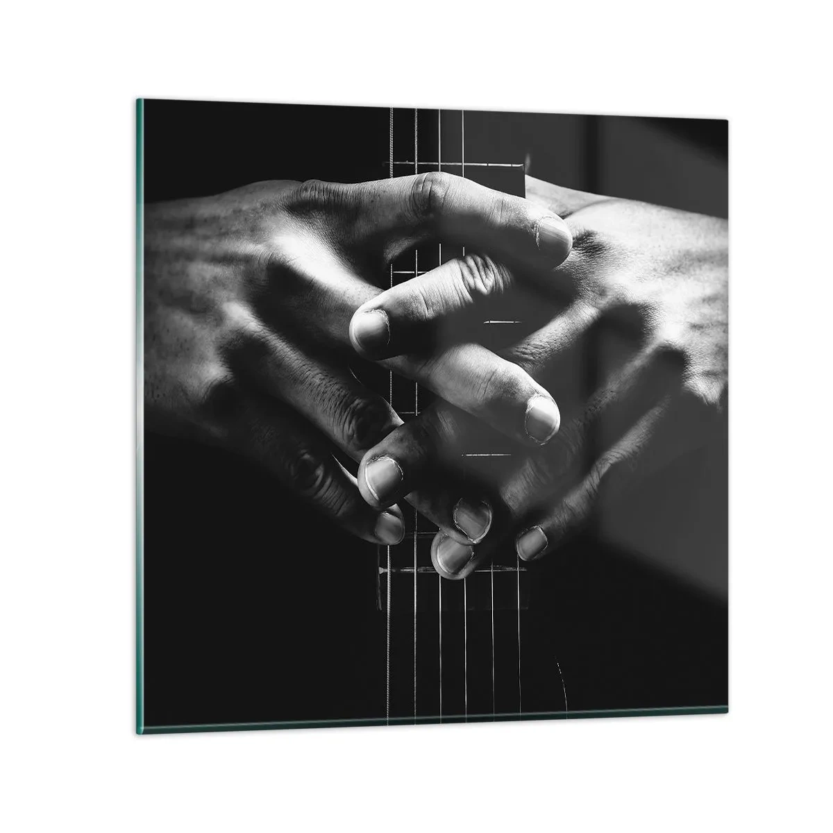 Glastavla - Bild på glas - Artistens bön - 70x70 cm