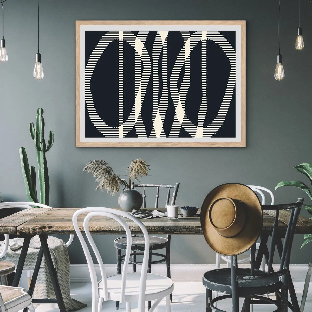 Affisch i ram av ljusek - Försök att bryta mörkret - 91x61 cm