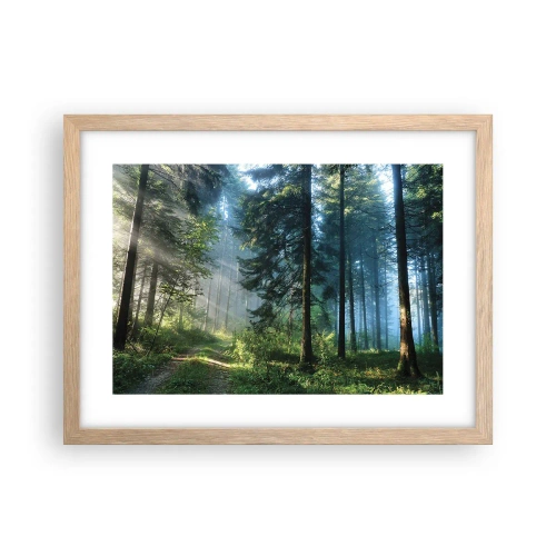 Affisch i ram av ljusek - Strålande på morgonen - 40x30 cm