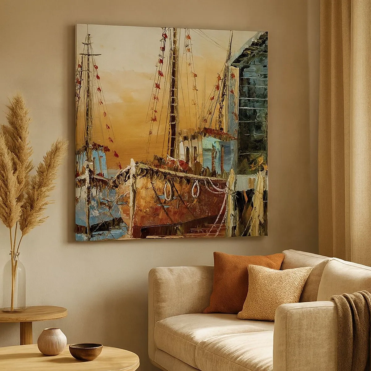 Canvastavla - Bild på duk - Lugn hemresa - 30x30 cm