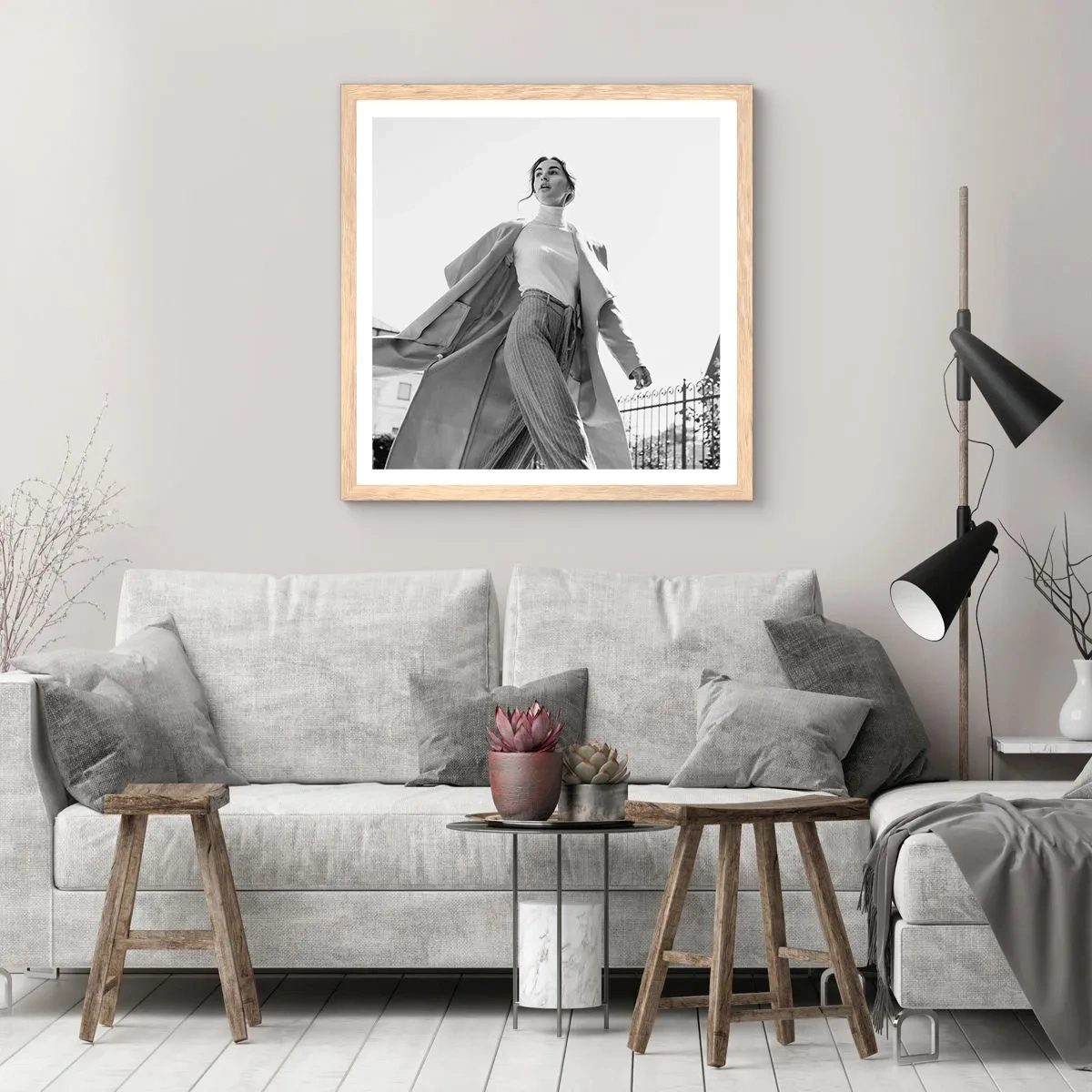 Affisch i ram av ljusek - Följer du med mig? - 30x30 cm