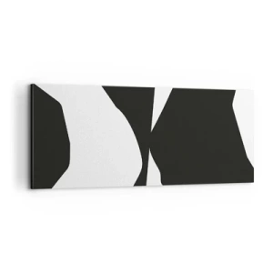 Canvastavla - Bild på duk - Positiv-negativ - 100x40 cm