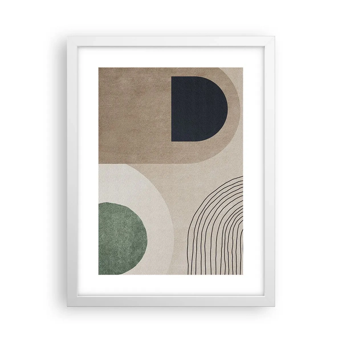 Affisch i vit ram - Ovalens mjukhet - 30x40 cm