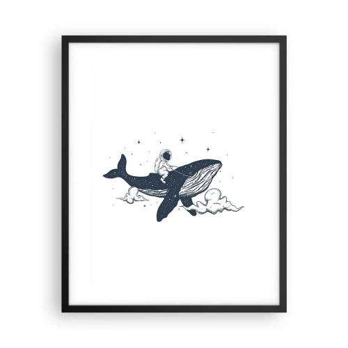 Affisch i svart ram - Rymdäventyr - 40x50 cm