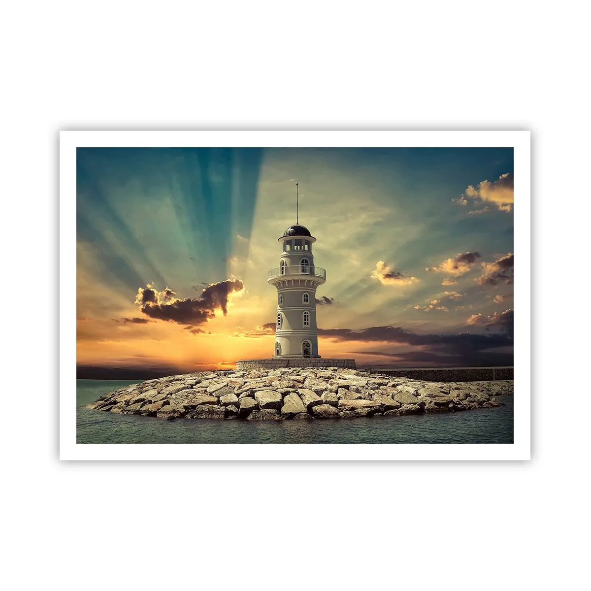 Affisch - Ljus - Godhet - Skönhet - 100x70 cm