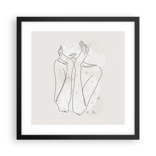 Affisch i svart ram - Drömstund - 40x40 cm