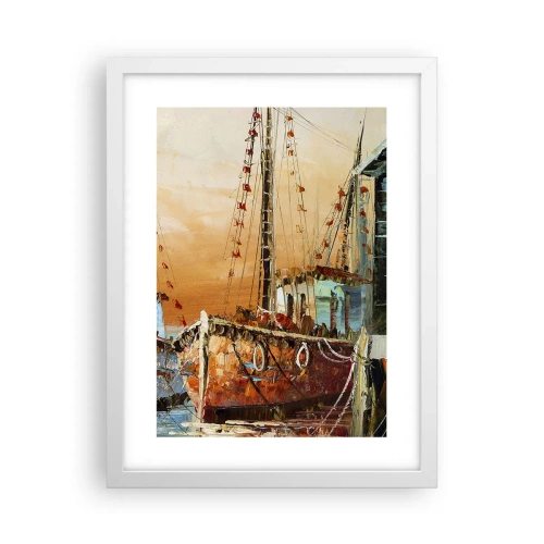 Affisch i vit ram - Lugn hemresa - 30x40 cm