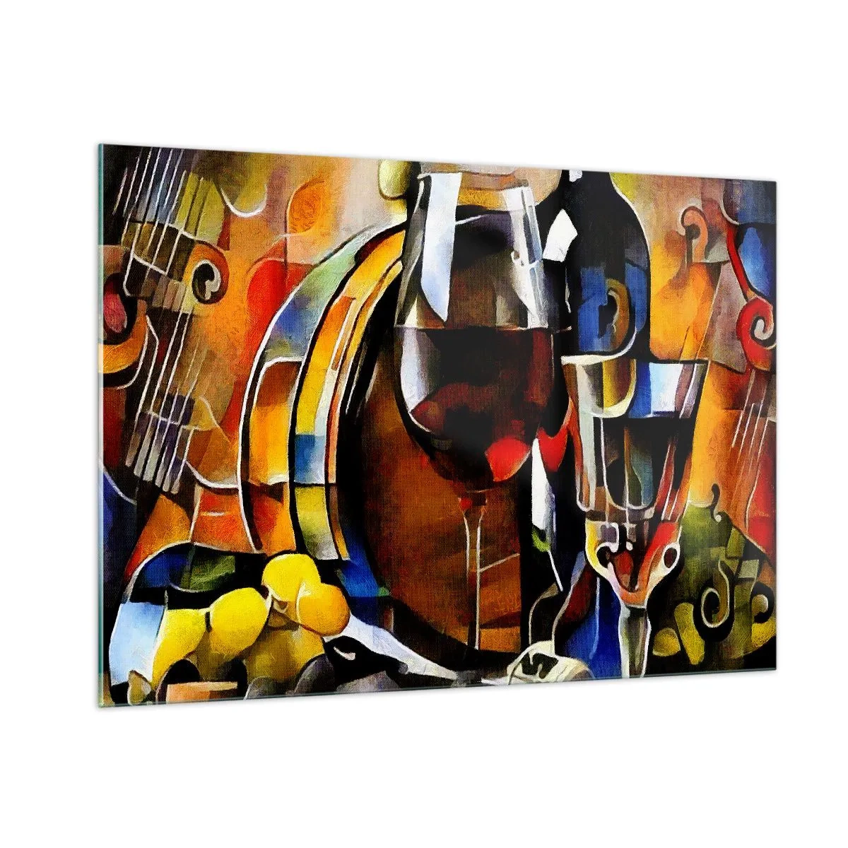 Glastavla - Bild på glas - Så blir världen färgglad - 100x70 cm