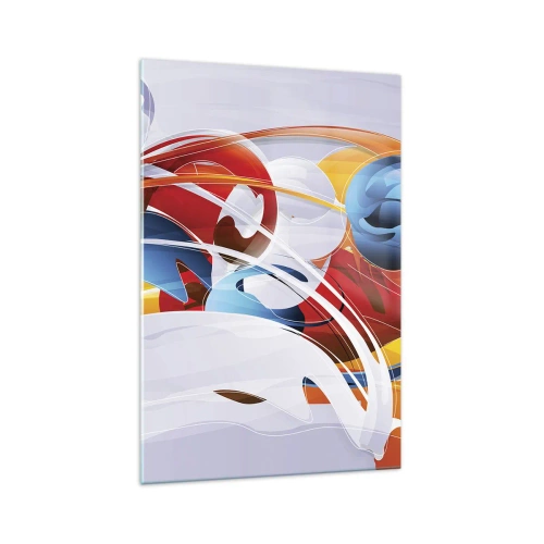 Glastavla - Bild på glas - Elementens dans - 70x100 cm