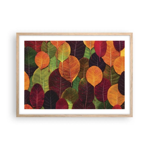 Affisch i ram av ljusek - Höstmosaik - 70x50 cm