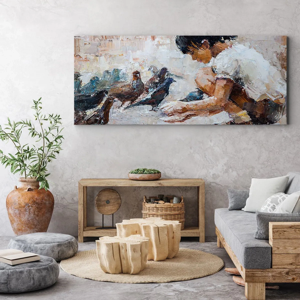Canvastavla - Bild på duk - Minst och gulligast - 140x50 cm
