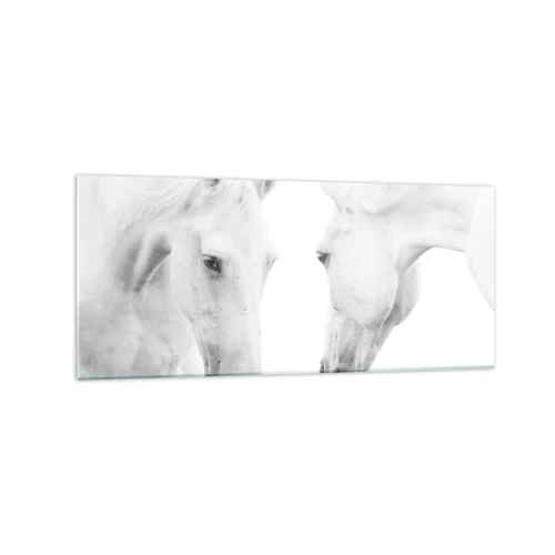 Glastavla - Bild på glas - Är det vänskap…? - 120x50 cm