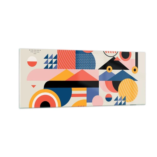 Glastavla - Bild på glas - Komposition: Lek - 100x40 cm