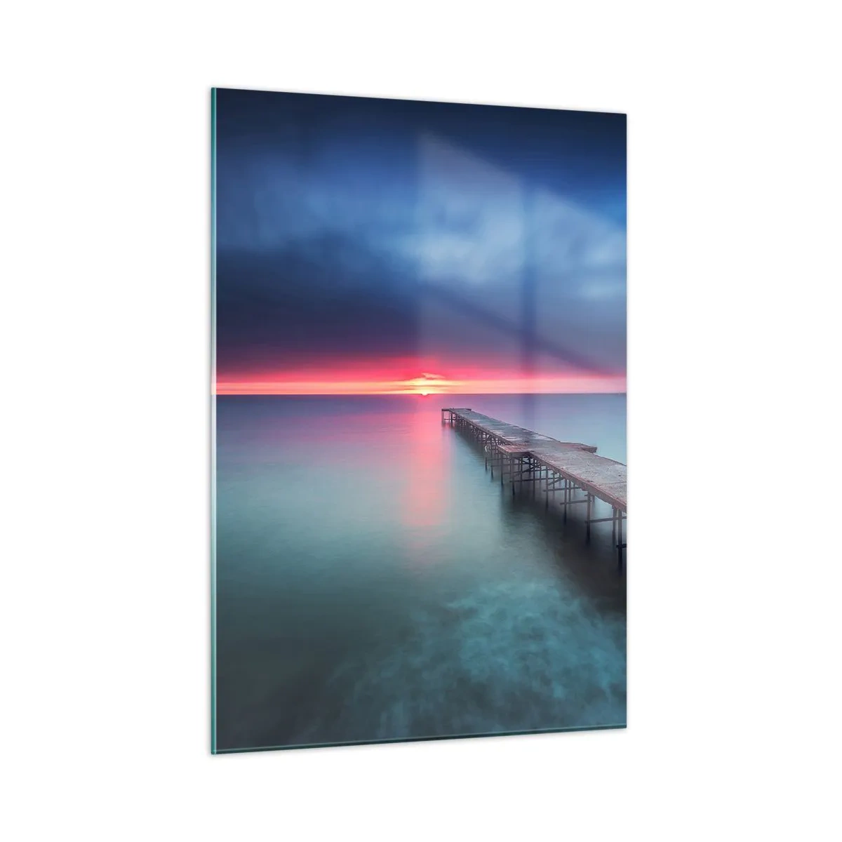 Glastavla - Bild på glas - Mellan himlen och jorden - 50x70 cm