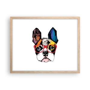 Affisch i ram av ljusek - Intellektuell - 50x40 cm