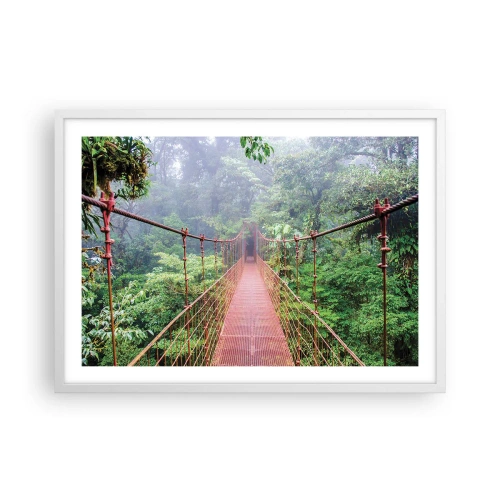 Affisch i vit ram - Upphängd i trädkronorna - 70x50 cm