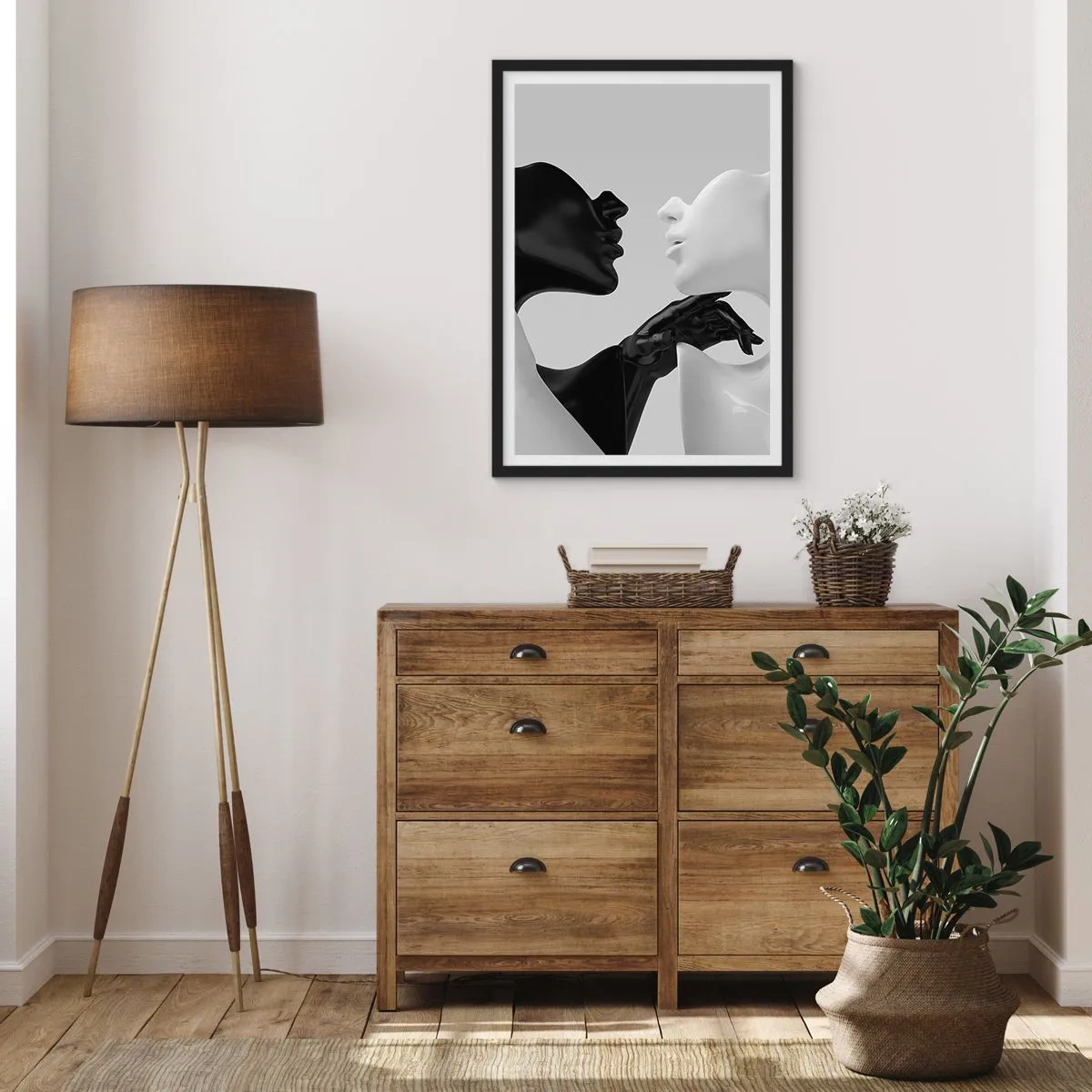 Affisch i svart ram - Attraktion - lust - 61x91 cm